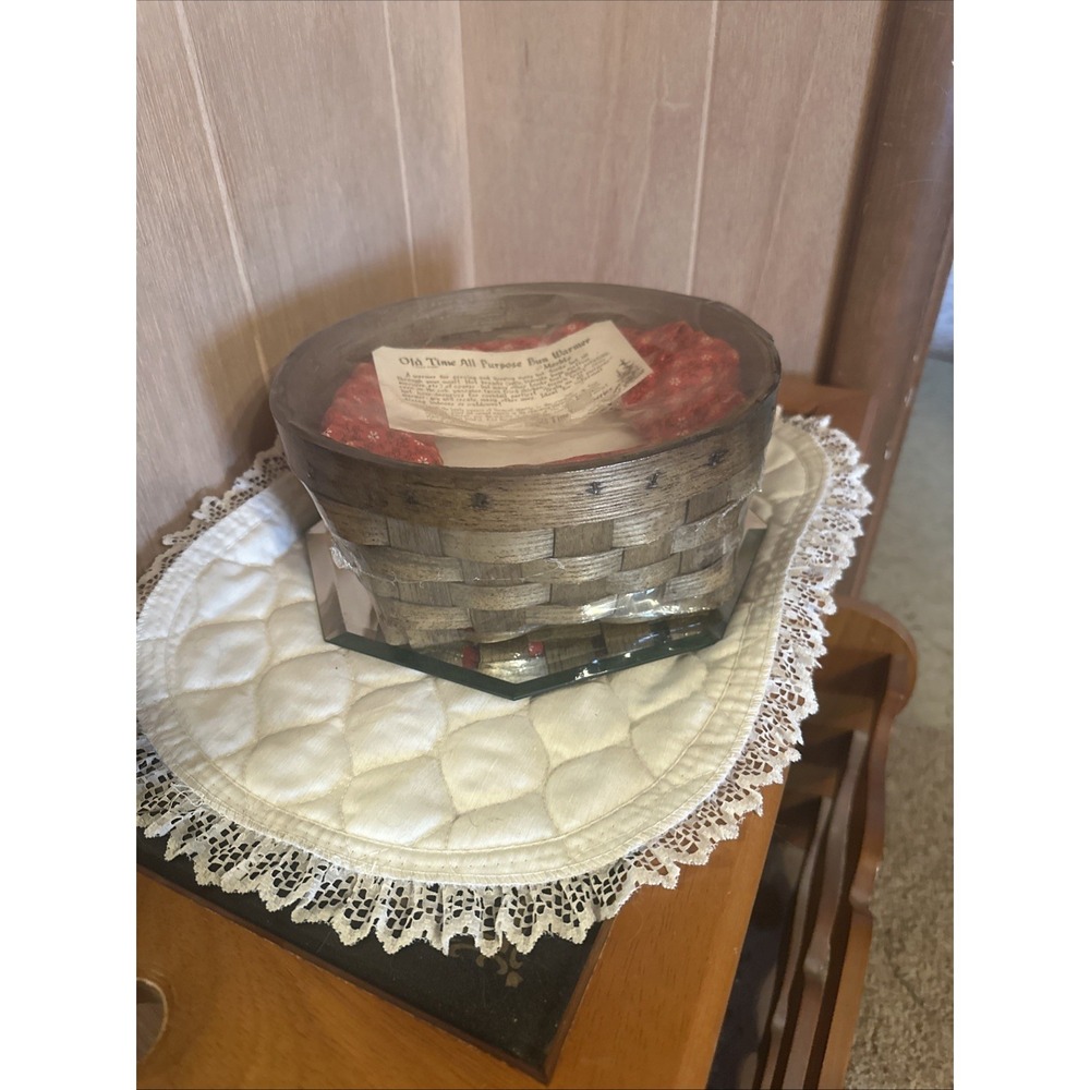 Old Time Discoveries Bun Warmer With Vermont Marble & Split Ash Basket